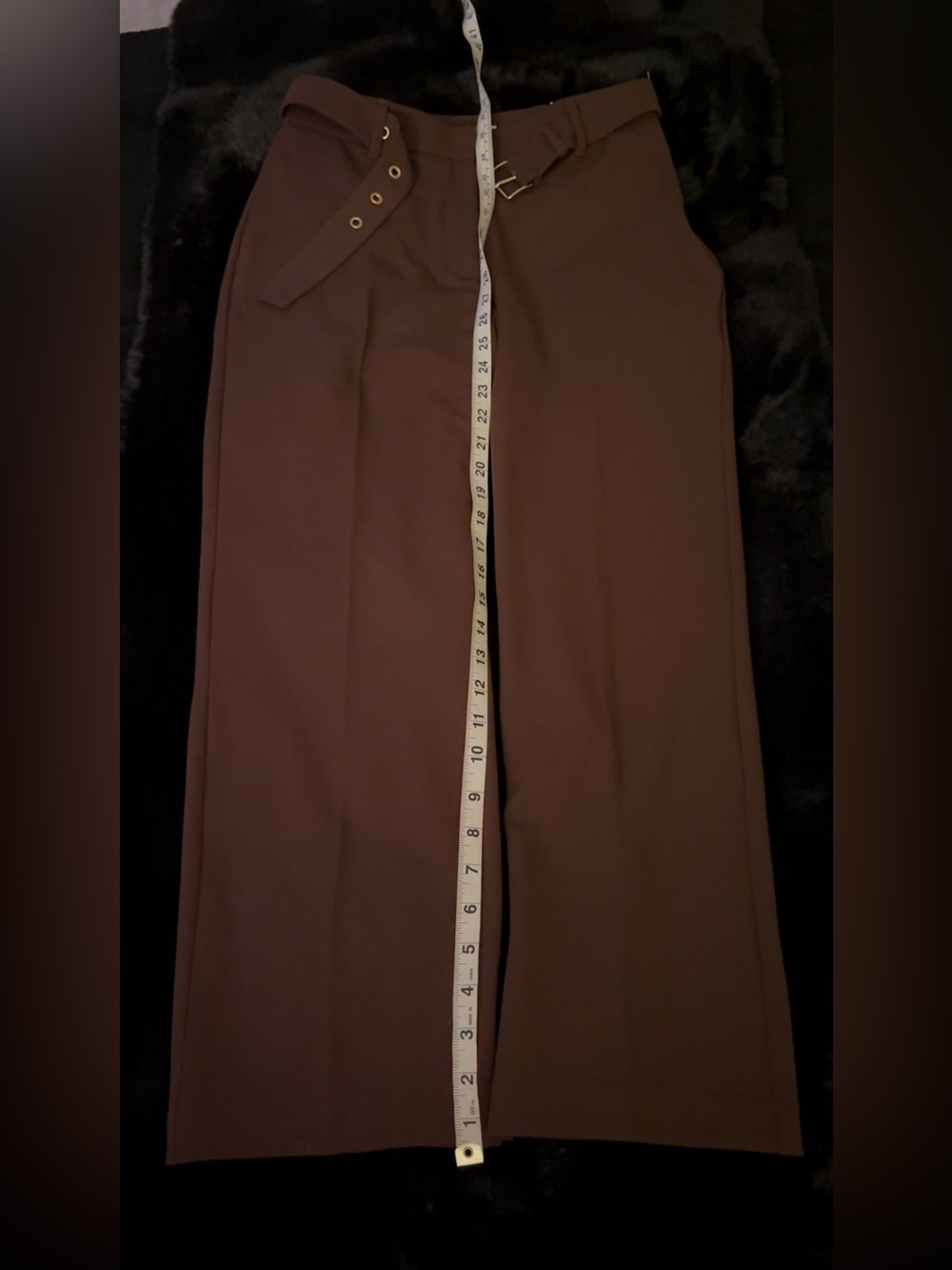 MICHAEL Michael Kors Chocolate Brown low Waist dress pants with adjustable Belt